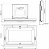 Folding horizontal changing table, white plastic
