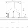 Folding horizontal changing table, white plastic