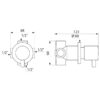 Diverter for flush mounting, G 1/2 x G 1/2, ADL-260020