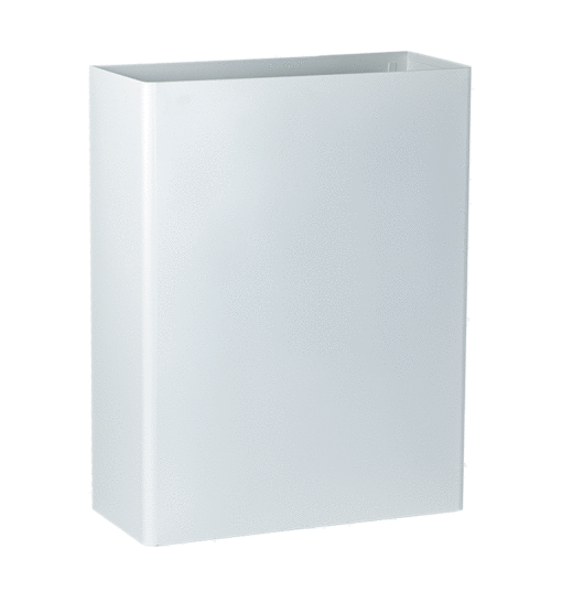 Waste bin white coated Armatron