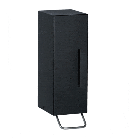 Soap dispenser black coated RAL9005