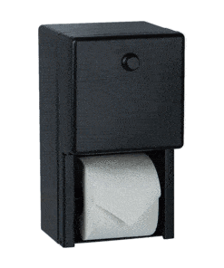 Porte-rouleau WC revêtu noir Armatorn