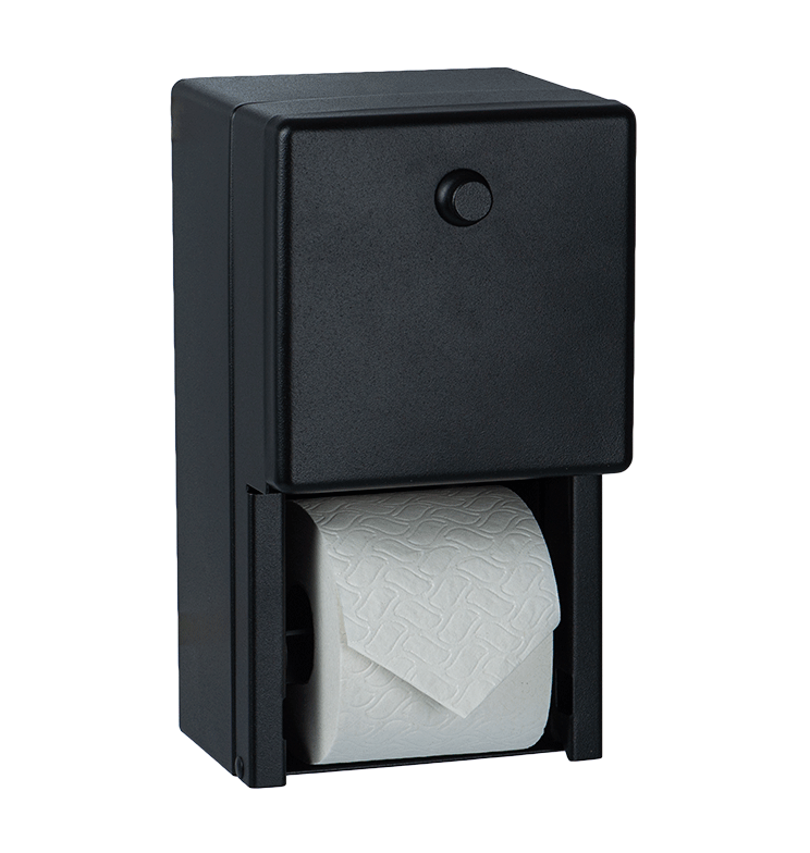 Dérouleur papier WC noir mat en acier inoxydable