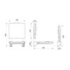 Folding shower seat with backrest, comfort, for wall mounting, 510434**