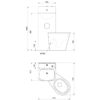 KOMPACT prison combination, floor-standing WC right, pre-wall installation