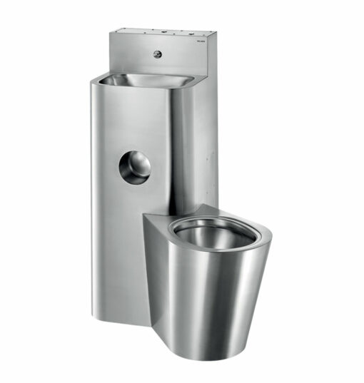 KOMPACT prison combination, floor-standing WC right, pre-wall installation