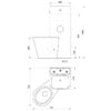 Combinazione di prigioni KOMPACT TW/TWW, con lavabo e WC a pavimento a sinistra, acciaio inox, installazione a parete