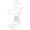 Prison combination KOMPACT TC, with washbasin and floor-standing WC left, stainless steel, rear wall installation