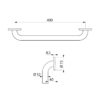 Grab rail straight, satin stainless steel, 400 mm, Ø 32, ADL-50504S