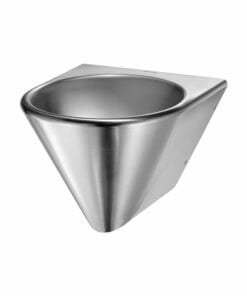 Hand-rinse basin BOB HD, satin stainless steel, for wall mounting, concealed drain, ADL-164130 Drawing