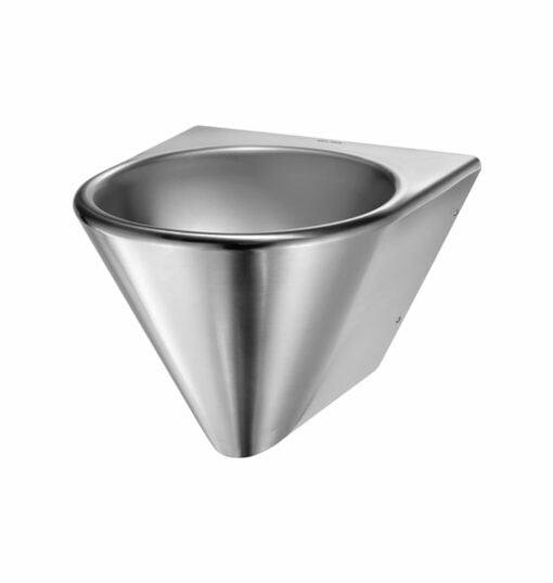 Lavamano BOB HD, acciaio inox satinato, per montaggio a parete, scarico nascosto, ADL-164130 Disegno