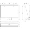 Canale per orinatoio LP, largh. 1200 mm, a pavimento, acciaio inox satinato, ADL-130310 Disegno