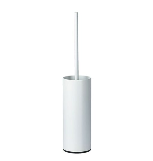 Toilet brush set with white coating
