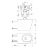 WC S21 P TC, a pavimento, antivandalo, acciaio inox satinato, ADL-160550 Disegno