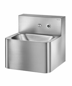 Washbasin TEK, for wall mounting, concealed drain, satin stainless steel, ADL-161440 B2