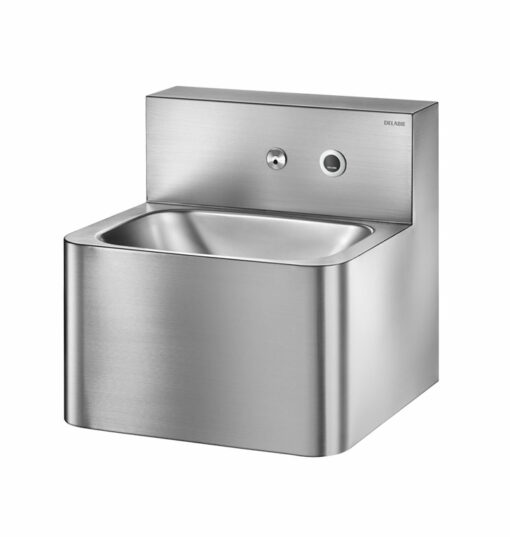 TEK washbasin, for wall mounting, concealed drain, satin stainless steel, ADL-161440 B2