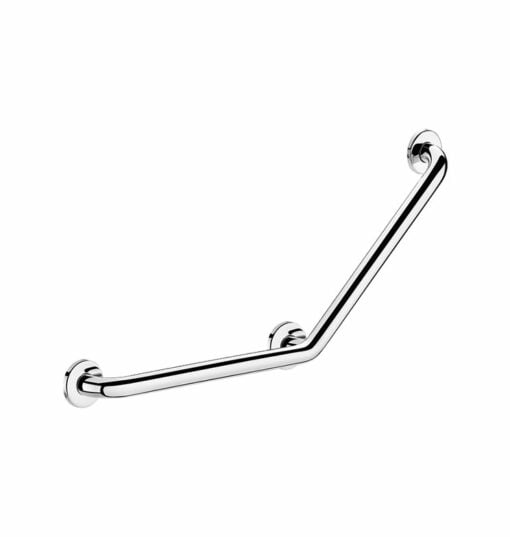 Poignée d'angle 135° acier inoxydable brillant, 400 x 400 mm, Ø 25, 3 points de fixation, ADL-5087P