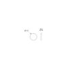 Rear panel cover cap, for grab rail, satin stainless steel, ADL-CPP32S
