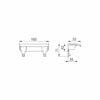 Shelf for handle chrome-plated, for shower, ADL-511922P