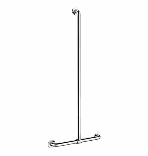 Main courante en forme de T avec barre verticale réglable, acier inoxydable brillant, ADL-5441P