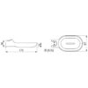Porte-savon amovible pour barres de douche Ø 25 et Ø 32, transparent, ADL-510120