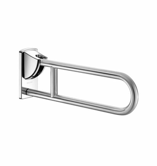 Folding support handle, satinised stainless steel, l. 650 mm