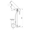 Elektronisches Ventil TEMPOMATIC 4, Netzbetrieb mit UP-Netzteil, H. 75 mm