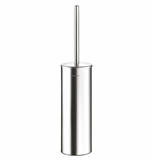 Set di scopini per montaggio a parete con coperchio, acciaio inox satinato, fissaggio con antifurto