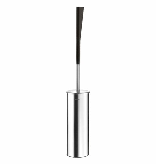 Set di scopini con coperchio e manico lungo, da terra, in acciaio inox satinato