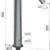 Mitigeur de lavabo, acier inoxydable mat