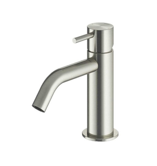 Miscelatore monocomando per lavabo, acciaio inox satinato