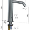 Mélangeur monocommande de lavabo, HOB-CB003MC