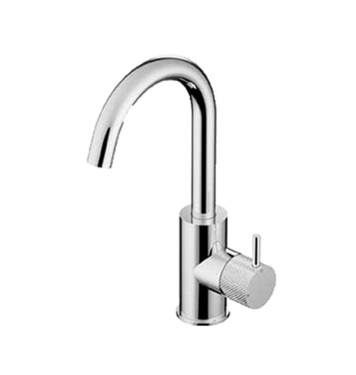 Single-lever basin mixer, with swivel spout, chrome-plated