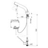 Miscelatore elettronico BINOPTIC MIX, funzionamento a rete, leva di miscelazione, h. 110 mm