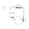 Miscelatore elettronico BINOPTIC MIX, funzionamento a rete, montaggio posteriore a parete ≤ 110 mm, 379MCHL**