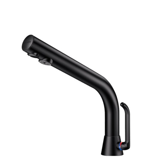 BLACK BINOPTIC MIX electronic mixer tap, mains operation, long mixing lever, drip height 170 mm, 388MCHB**