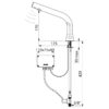 Mitigeur électronique BINOPTIC MIX, alimentation secteur, levier de mélange long, hauteur de gouttes 170 mm, 388MCHLH**.