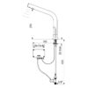 BLACK BINOPTIC MIX electronic mixer tap, mains operation, long mixing lever, drip height 250 mm, 398MCHB**