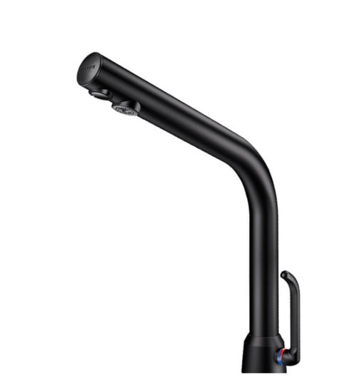 BLACK BINOPTIC MIX electronic mixer tap, mains operation, long mixing lever, drip height 250 mm, 398MCHB**