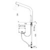 Electronic mixer tap BINOPTIC MIX, mains operation, long mixing lever, drip height 250 mm, 398MCHLH**