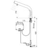 Miscelatore elettronico BINOPTIC MIX, funzionamento a batteria, leva di miscelazione lunga, altezza di sgocciolamento 170 mm, 488MCHLH**