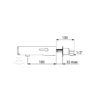 Electronic mixer tap TEMPOMATIC MIX 4, integrated batteries, wall-mounted, l. 160 mm