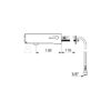 Electronic mixer tap TEMPOMATIC MIX 4, integrated batteries, rear panel