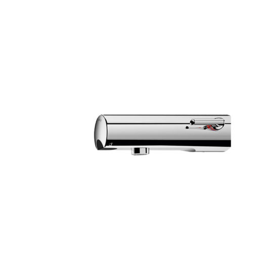 Electronic mixer tap TEMPOMATIC MIX 4, integrated batteries, rear panel