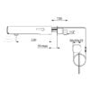 Mitigeur électronique, alimentation secteur (bloc d'alimentation encastré), L. 220 mm