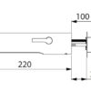 Electronic mixer tap TEMPOMATIC MIX 4, integrated batteries, l. 220 mm