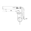 Mitigeur électronique TEMPOMATIC MIX 4, alimentation secteur (bloc d'alimentation encastré), pré-verrouillage, montage arrière, L. 190 mm