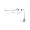 Miscelatore elettronico TEMPOMATIC MIX 4, batterie integrate, spegnimento anticipato, montaggio posteriore a parete, l. 190 mm