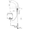 Miscelatore elettronico TEMPOMATIC MIX 2, funzionamento a batteria, leva di miscelazione lunga, h. 125 mm, 494006LH**