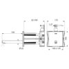 Valvola elettronica BINOPTIC, funzionamento a batteria, acciaio inox satinato, montaggio a filo, l. 190 mm, ADL-370PBOX-370106